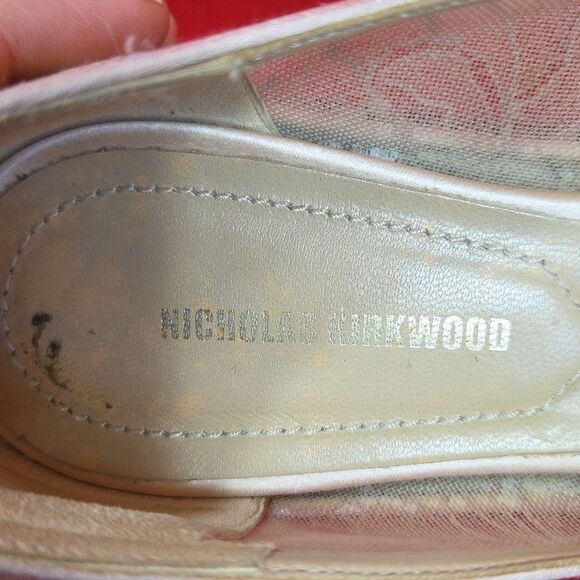 NICHOLAS KIRKWOOD Floral Lace Loafers Beige Womens‎ Size 38 US 7.5 - Picture 9 of 9